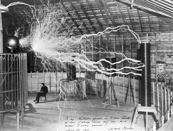 Nikola Tesla's Workspace inside His Laboratory